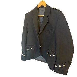 St. Kilda size 40 (10) rare wool Blazer with substantial silver accents. EVC